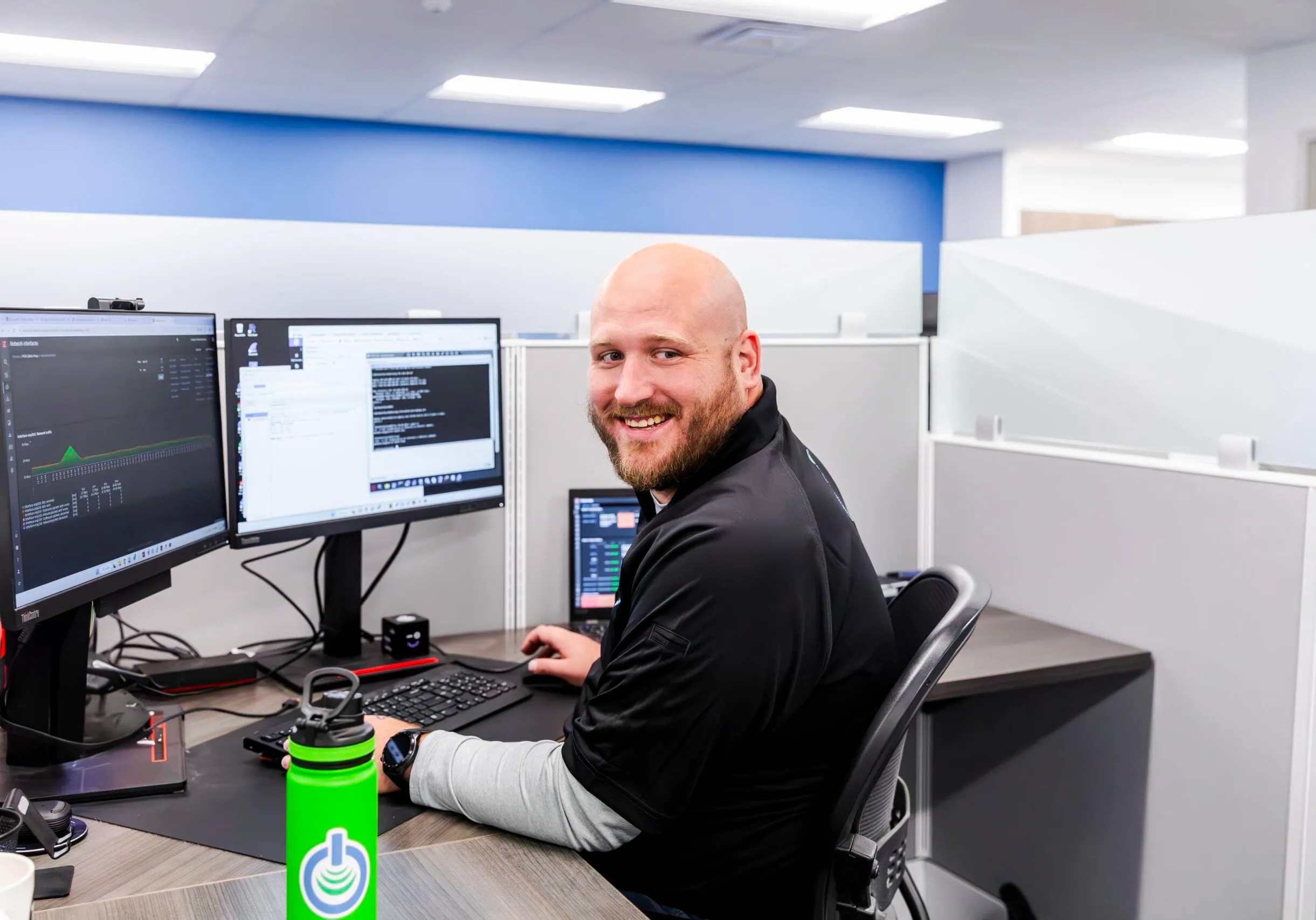 A PGH Networks support engineer at the Pittsburgh help desk.